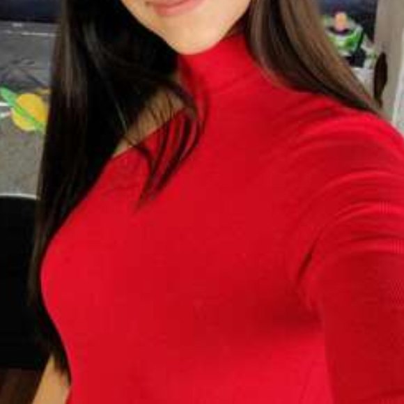 RED One Shoulder Skinny Bodysuit - Picture 10 of 12